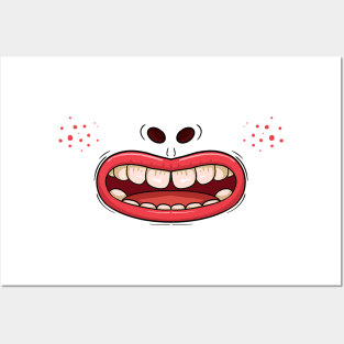 Cartoon Mouth Smile Posters and Art